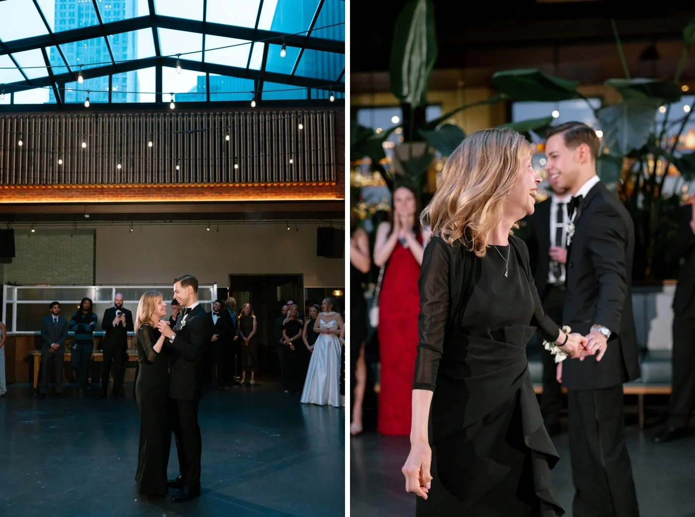 Mother of the groom dance at a downtown Chicago wedding
