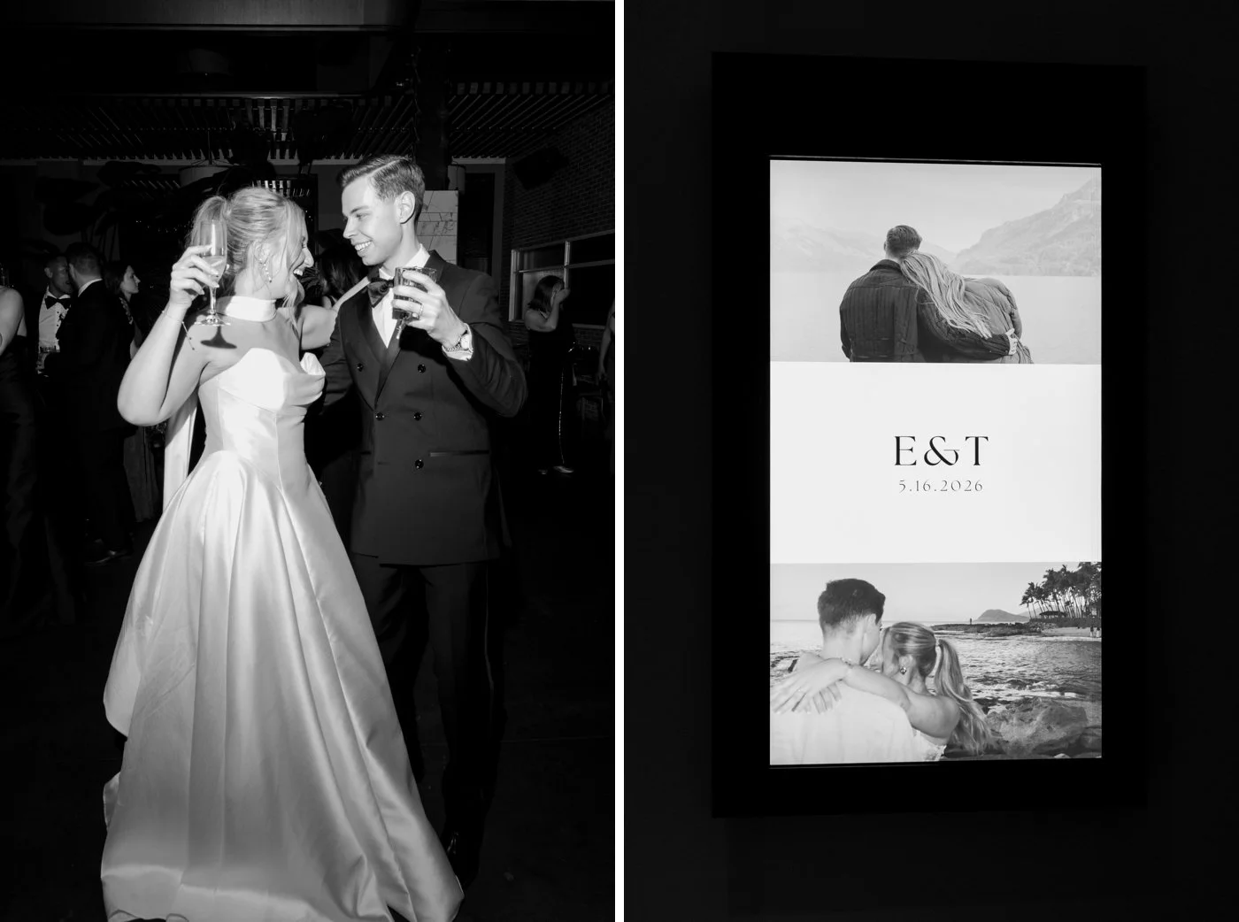 Rooftop wedding reception at Boleo, Kimpton Gray Hotel