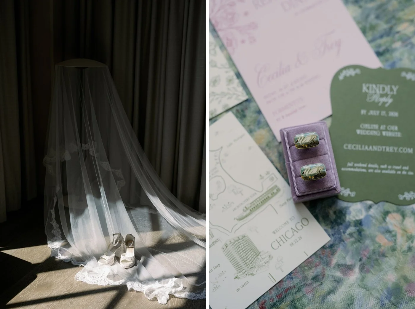 Bridal details for a Chicago wedding