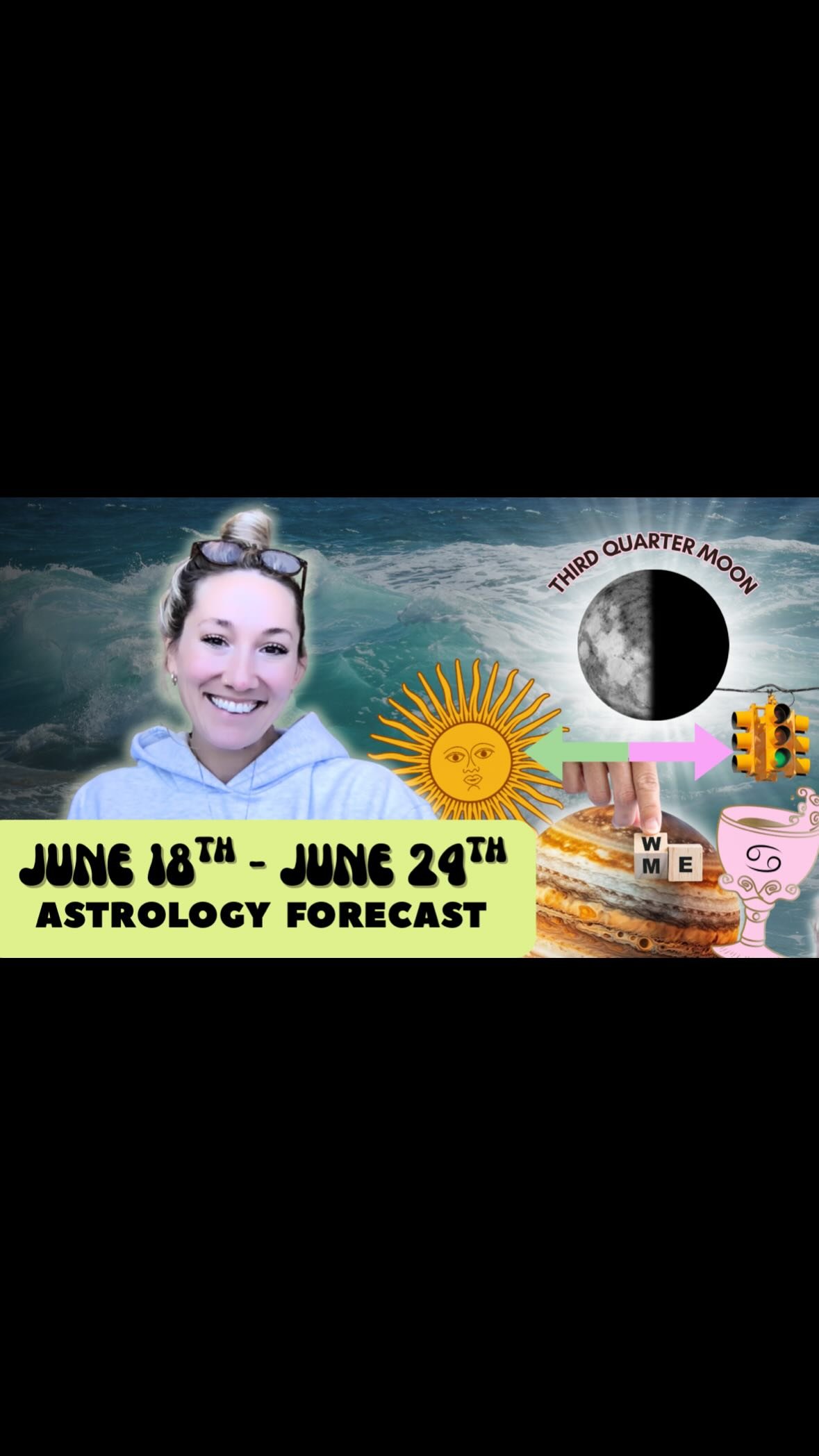 We have officially reached the finale of the Gemini lunar cycle! π βοΈ
In this week’s third quarter moon phase: We move forward as Mars & Jupiter FINALLY feel unstuckπ¦We celebrate a sweet & grounded Summer solstice with the Moon in Ta