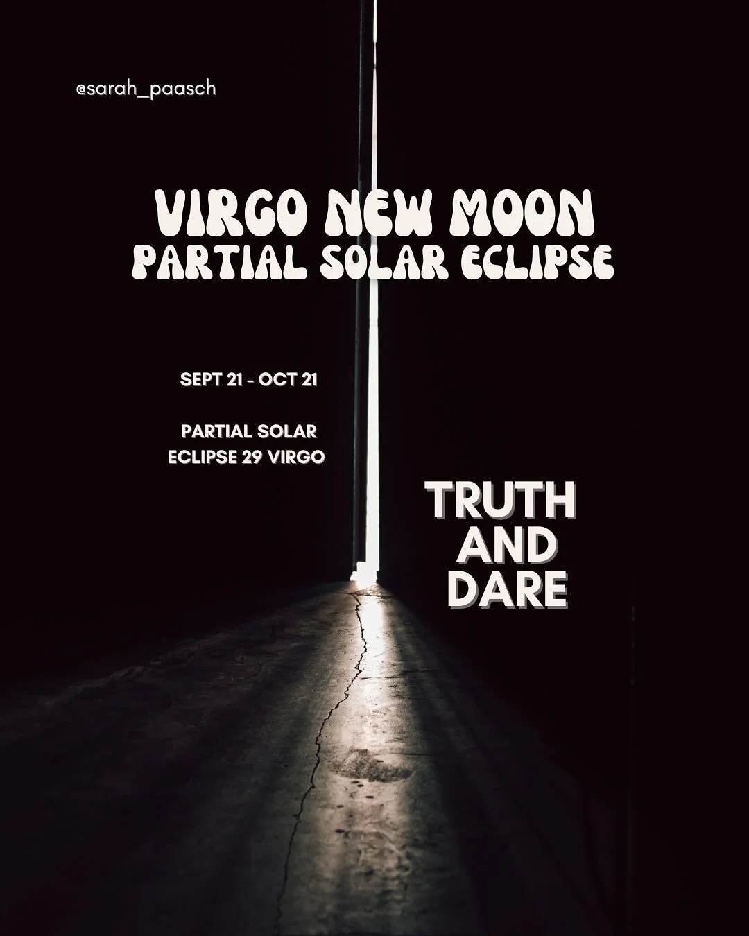“Truth AND Dare” - Virgo New Moon Partial Solar Eclipse Lunar Cycle π€
If you already watched my Cozy with the Cosmos episode on this eclipse, you heard me admit if I could eclipse this eclipse/lunar cycle, I would. And that’s the