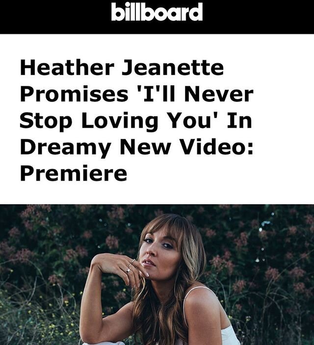 So excited!!!! The music video for &ldquo;I&rsquo;ll Never Stop Loving You&rdquo; is exclusively premiered on @billboard today!!! 🙂 This is my first feature on Billboard as an independent artist and couldn&rsquo;t have done it without @mathewtucciar