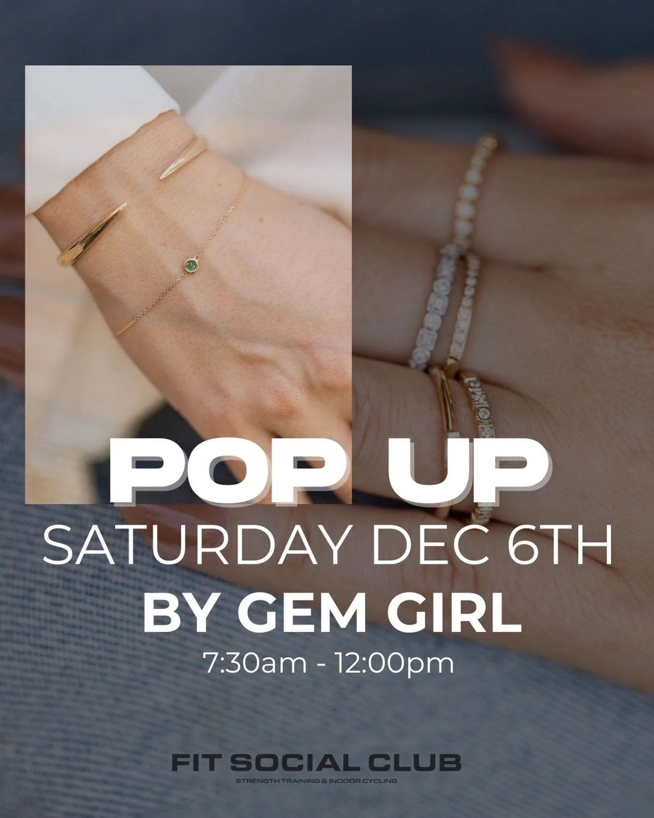 Christmas Starts Now!!! 

Shopping starts this coming Saturday with our favorite jeweler @jewelrybygemgirl ! Come sweat and shop this coming Saturday Dec 6th! ⚡️ 💍 ✨