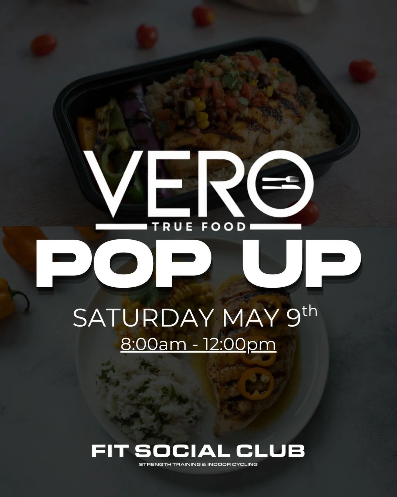 Dallas Pop Up! 

Come sweat and see @verokitchendtx in studio next weekend Saturday May 9th. 🍽️💪🏼🥗

Enjoy upscale meal prep delivered to your door the same day it&rsquo;s cooked! Prepared in Dallas for maximum freshness and flavor, Vero Kitchen i