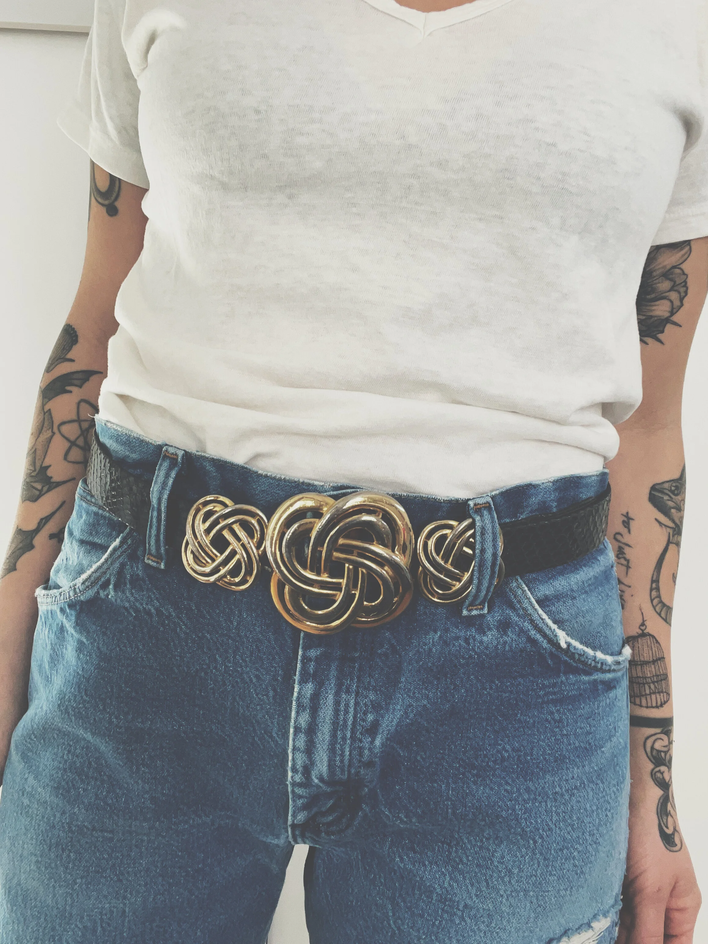 80s Alexis Kirk Geometric Belt — SOSOSO display picture 2