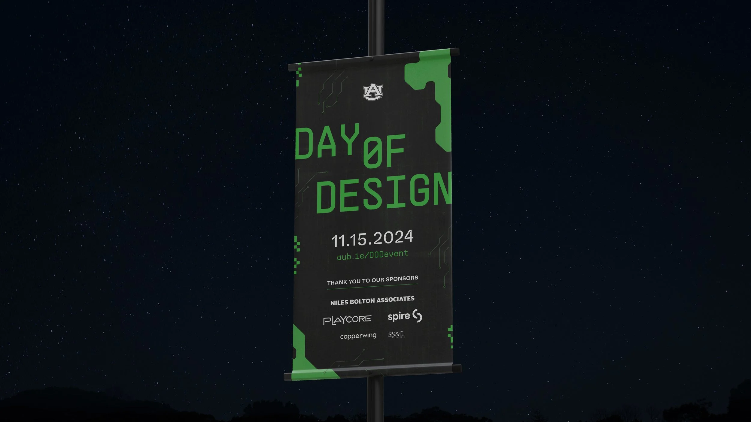 2024 Day of Design pole banners 