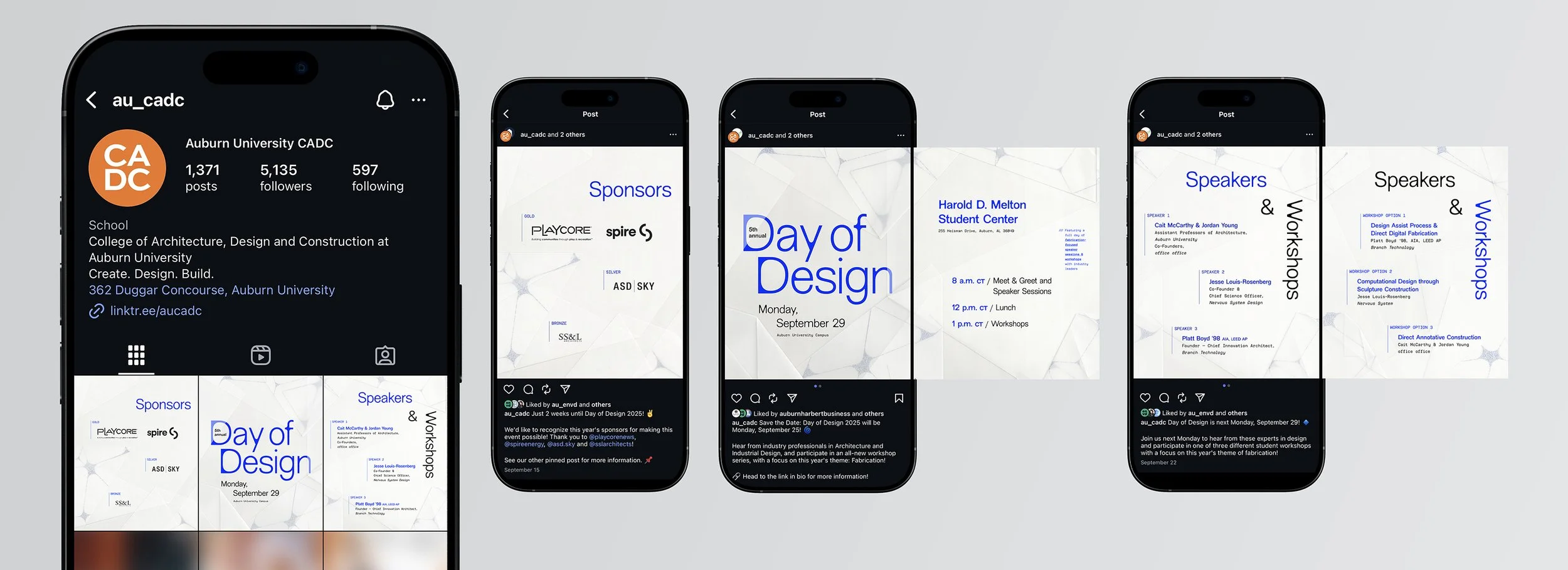  As fully digital pieces, the social media assets extended the material language established by the invitation, incorporating scanned vellum to preserve the layered effect. Three coordinated sets of graphics were developed to pin as a banner on the c