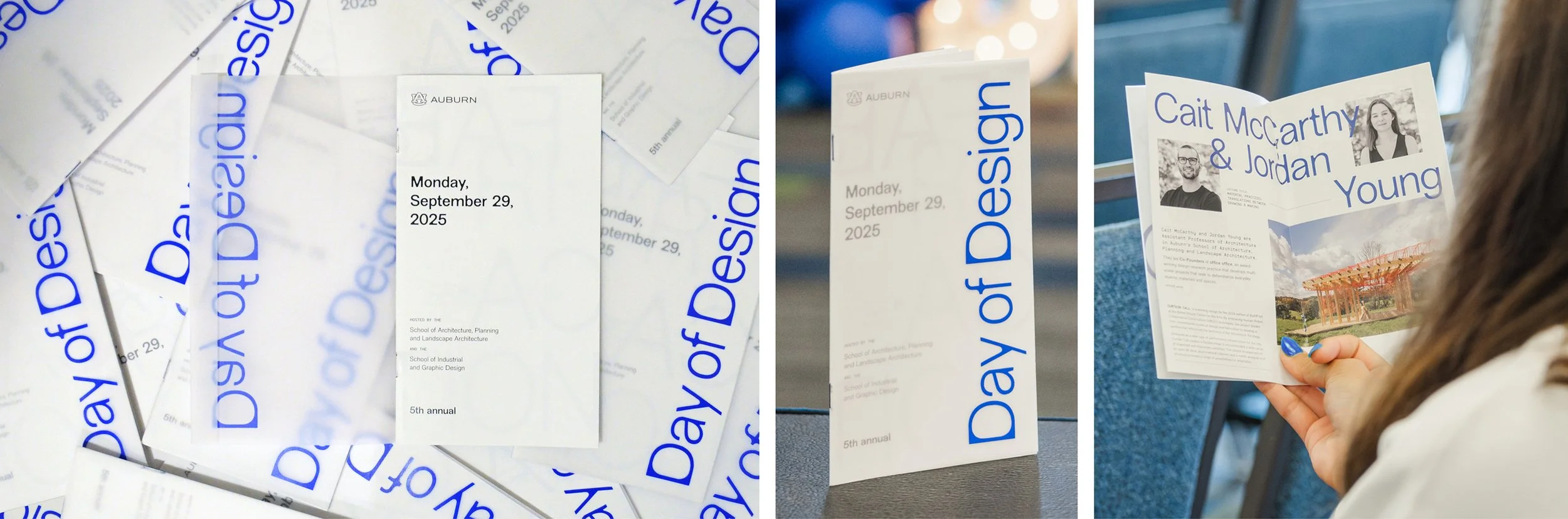  Following the poster, the program became the next major opportunity to experiment physically. While most other assets lived digitally or required only a print-ready file, the program offered another hands-on space to explore materiality and layering