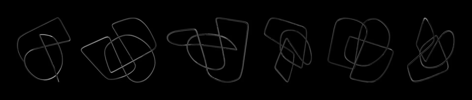   A continuous-line 3D form, developed to represent interaction between disciplines, became the central graphic element of the identity.  