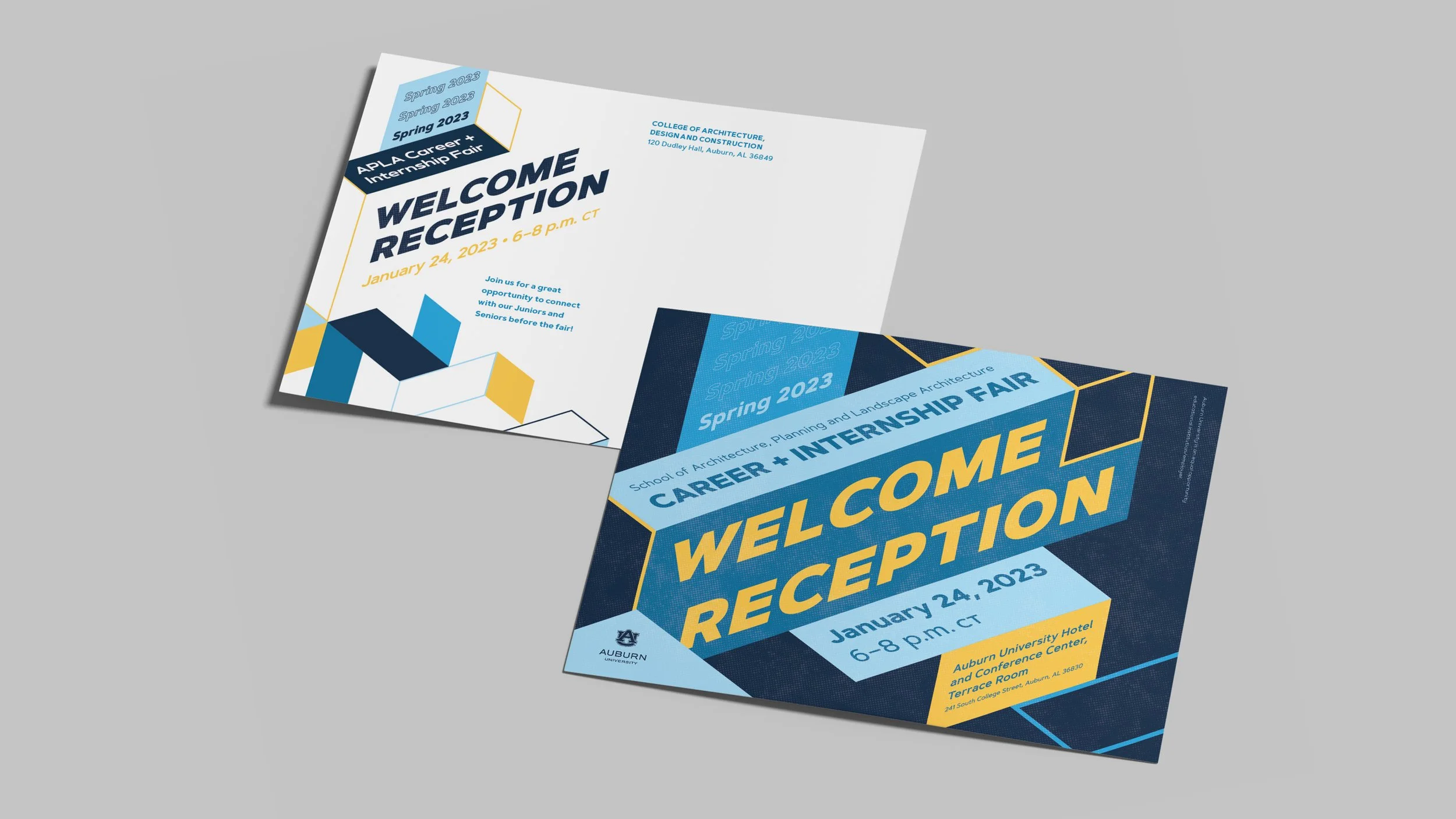   All participating firms received a postcard invitation to the event’s welcome reception the evening before.   