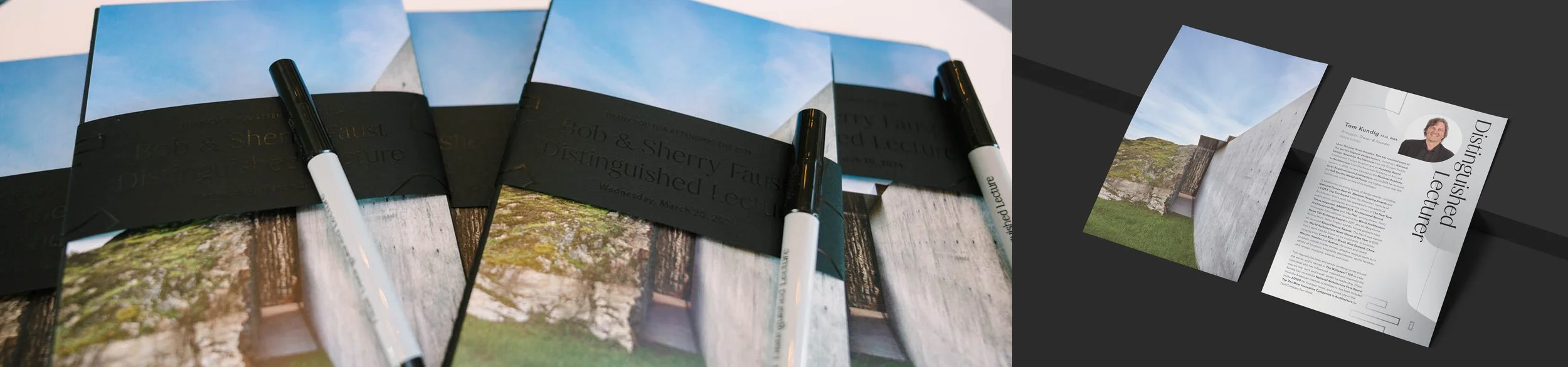   In the second year, the program shifted to a simplified flat card, which was bound to a notebook with a tone-on-tone bellyband.   