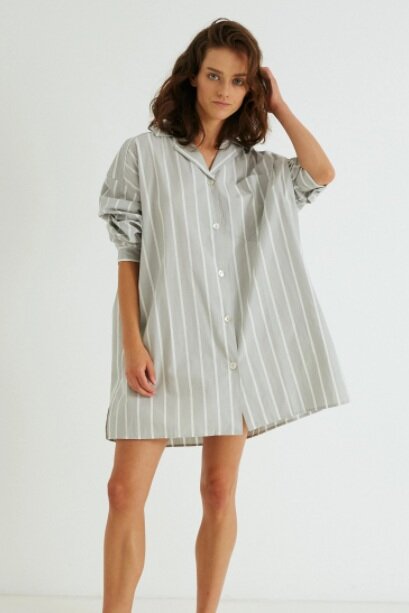 General Sleep Sleep Shirt in Sky Stripe