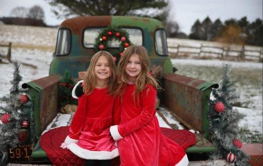 xmas girls in 53 truck.jpg