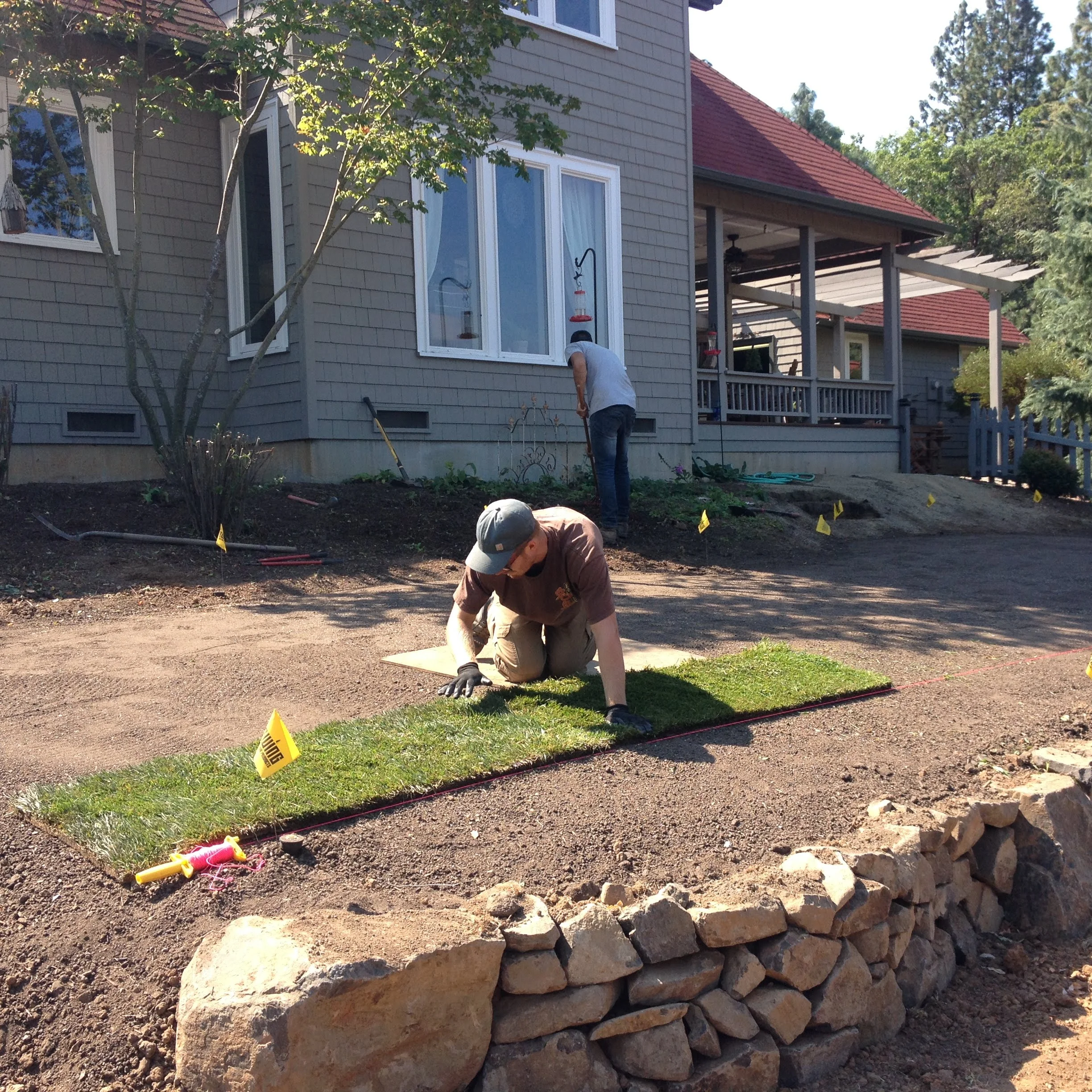 Eco lawn installation and irrigation in Jacksonville, Oregon