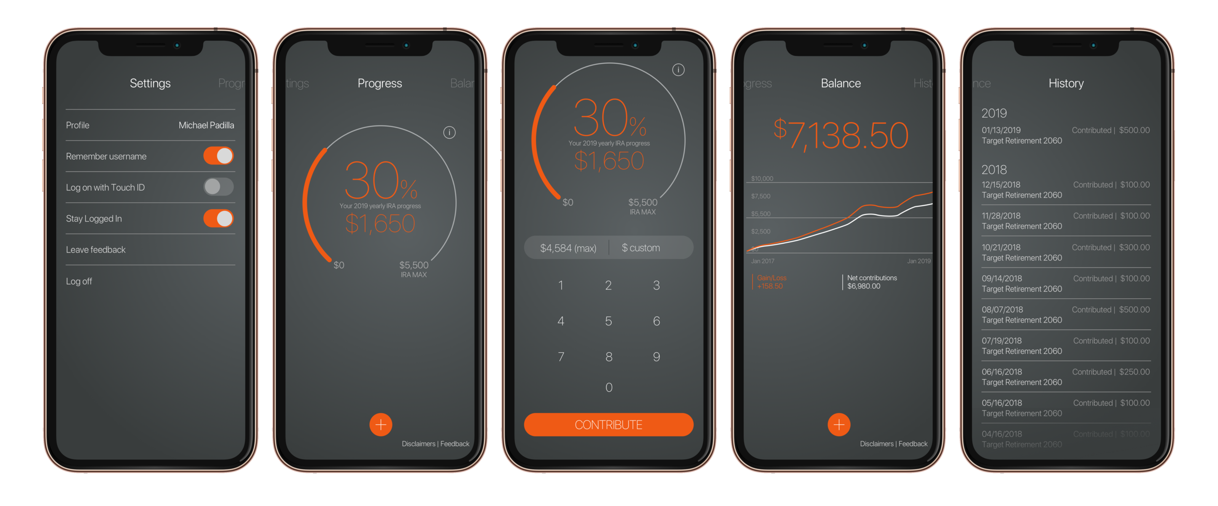  Just a few screens, simple transactions, history, easy 