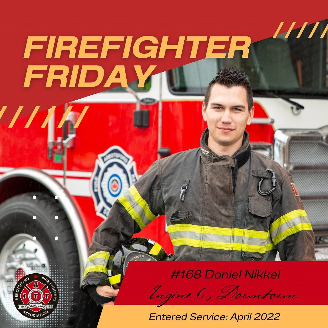 Born and raised in @thecityofabbotsford , Daniel grew up on the family farm learning the value of hard work. He began his career in the fire service as an auxiliary fire fighter at hall 5 in 2019. Continuing his journey, he joined @merrittfirerescue 