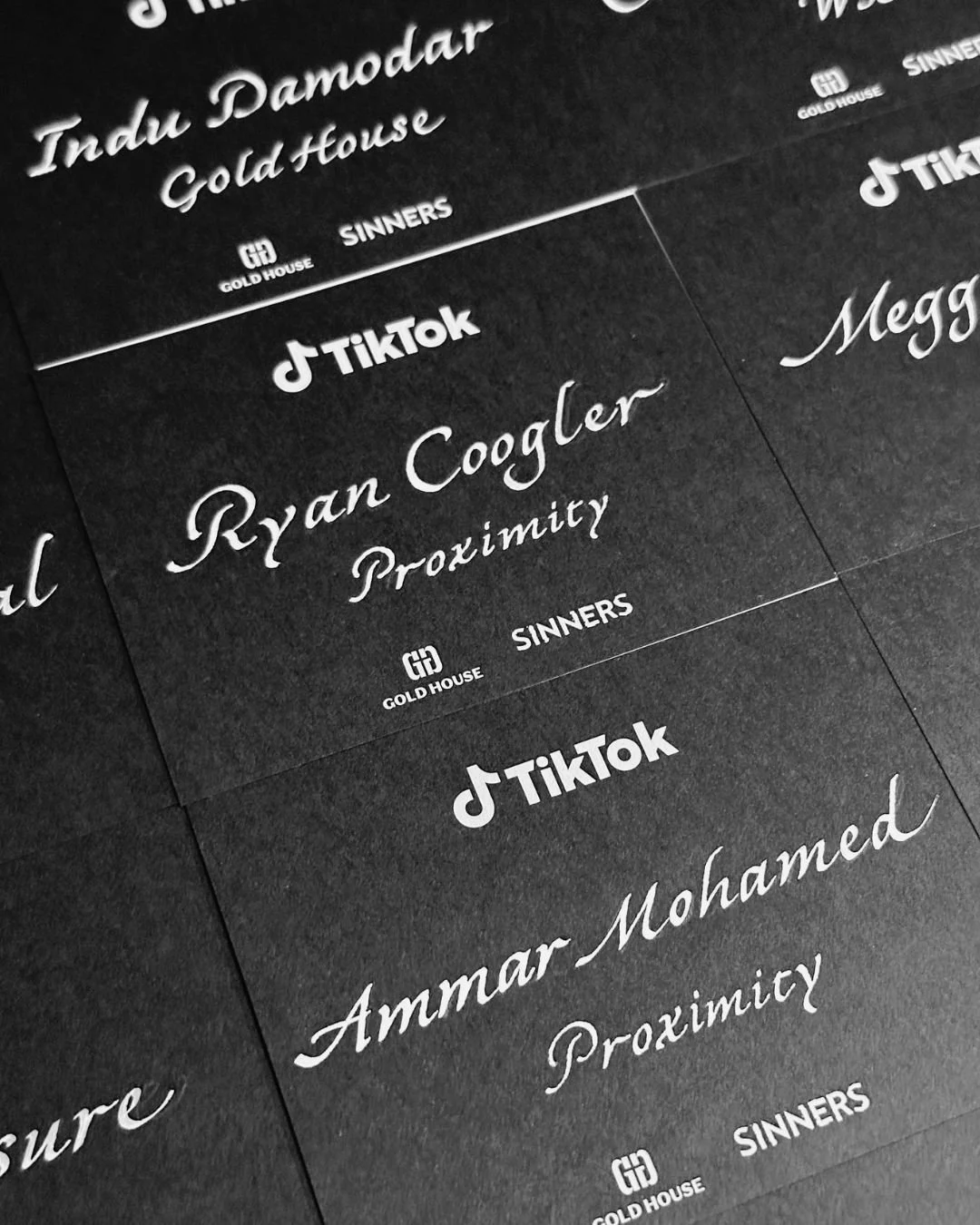 Ryan Coogler name card at TikTok Sinners Symposium