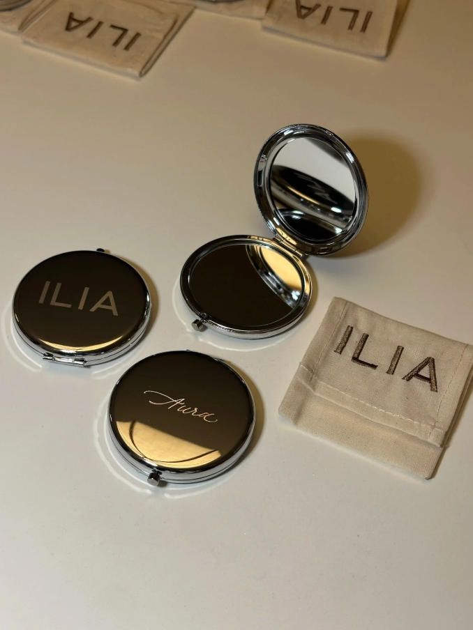 Compact Mirror Engraving for ILIA Beauty Event