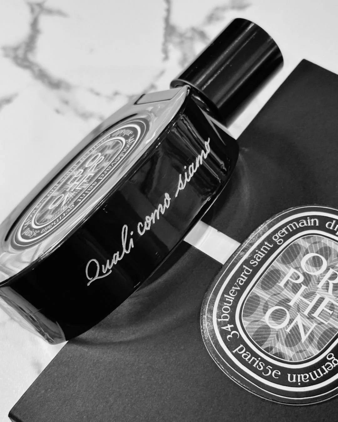 Diptyque perfume bottle engraving by Los Angeles luxury calligraphy artist at The Grove