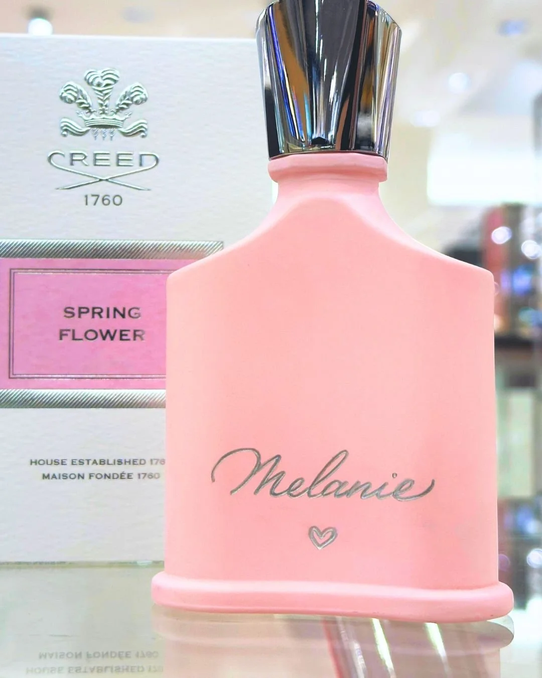 Creed fragrance engraving by Los Angeles calligrapher and engraver