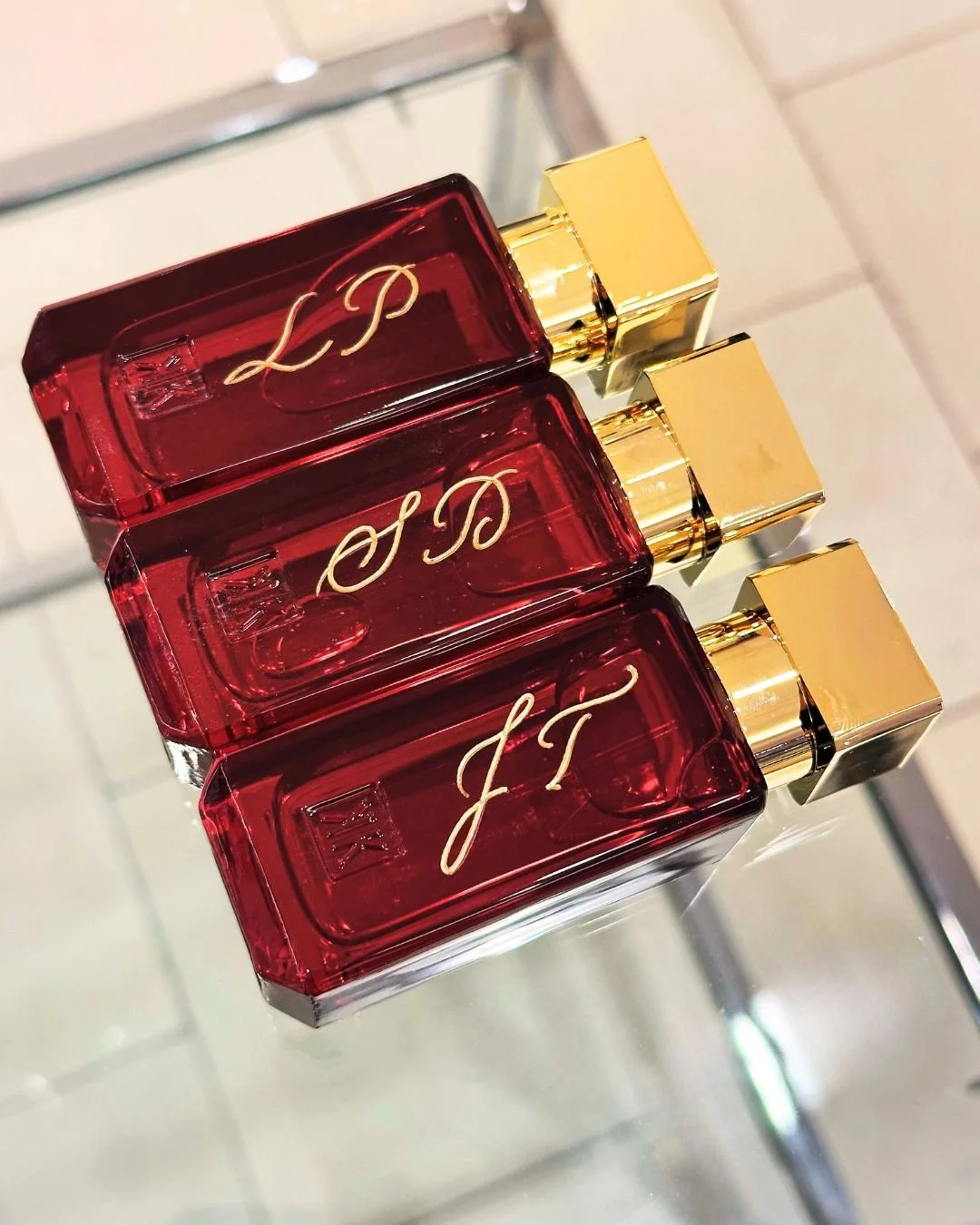 Luxury engraving artist for MFK Baccarat Rouge 540 at Neiman Marcus Newport Beach