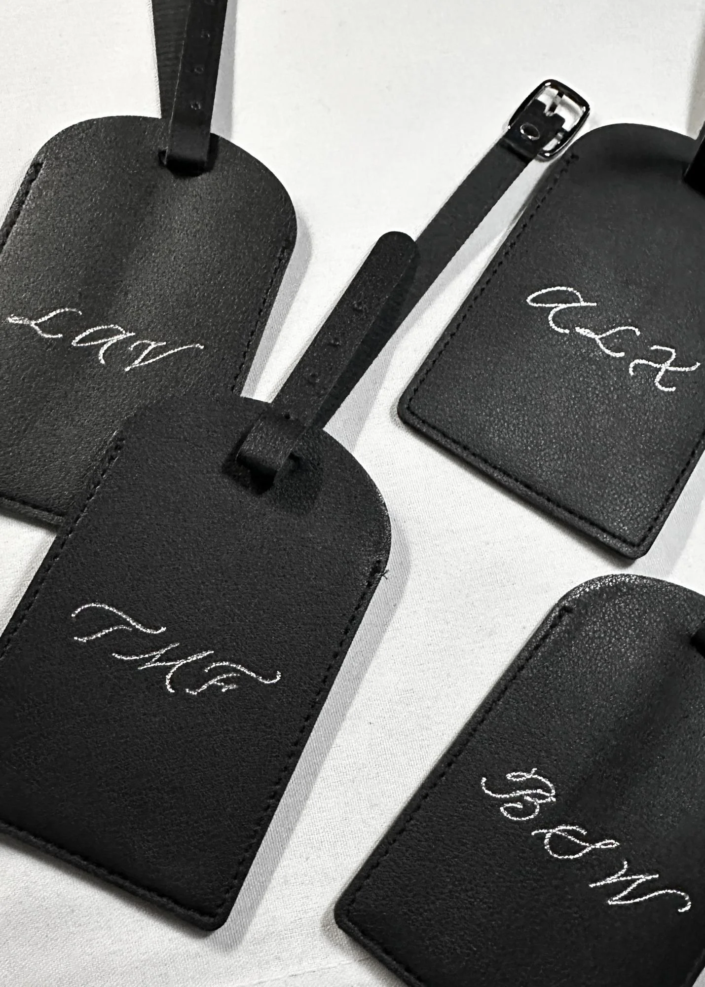 Hot Foiling Luggage Tag calligraphy for Los Angeles corporate event