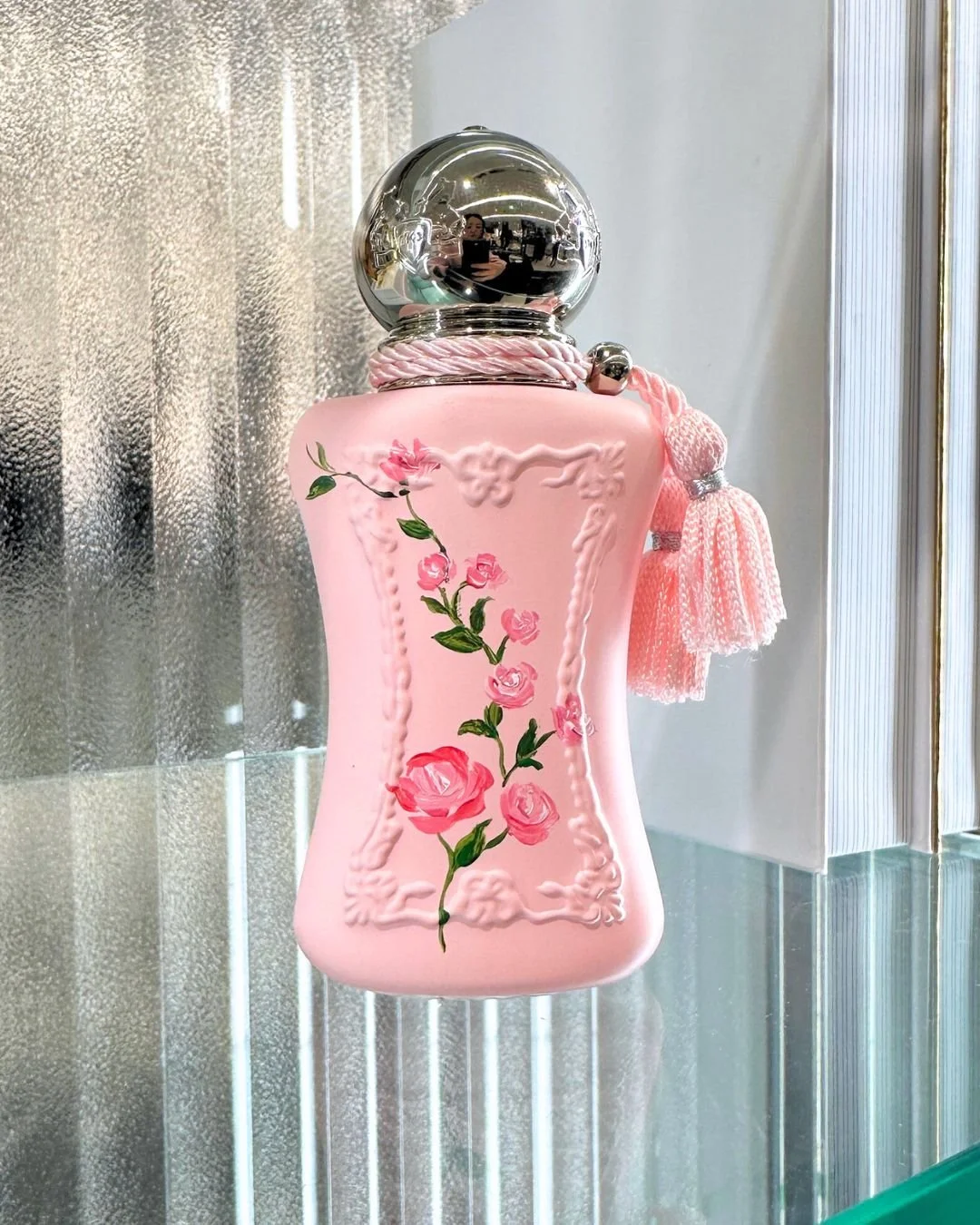 Parfums de Marly live bottle painting for Beverly Hills Rodeo Drive boutique