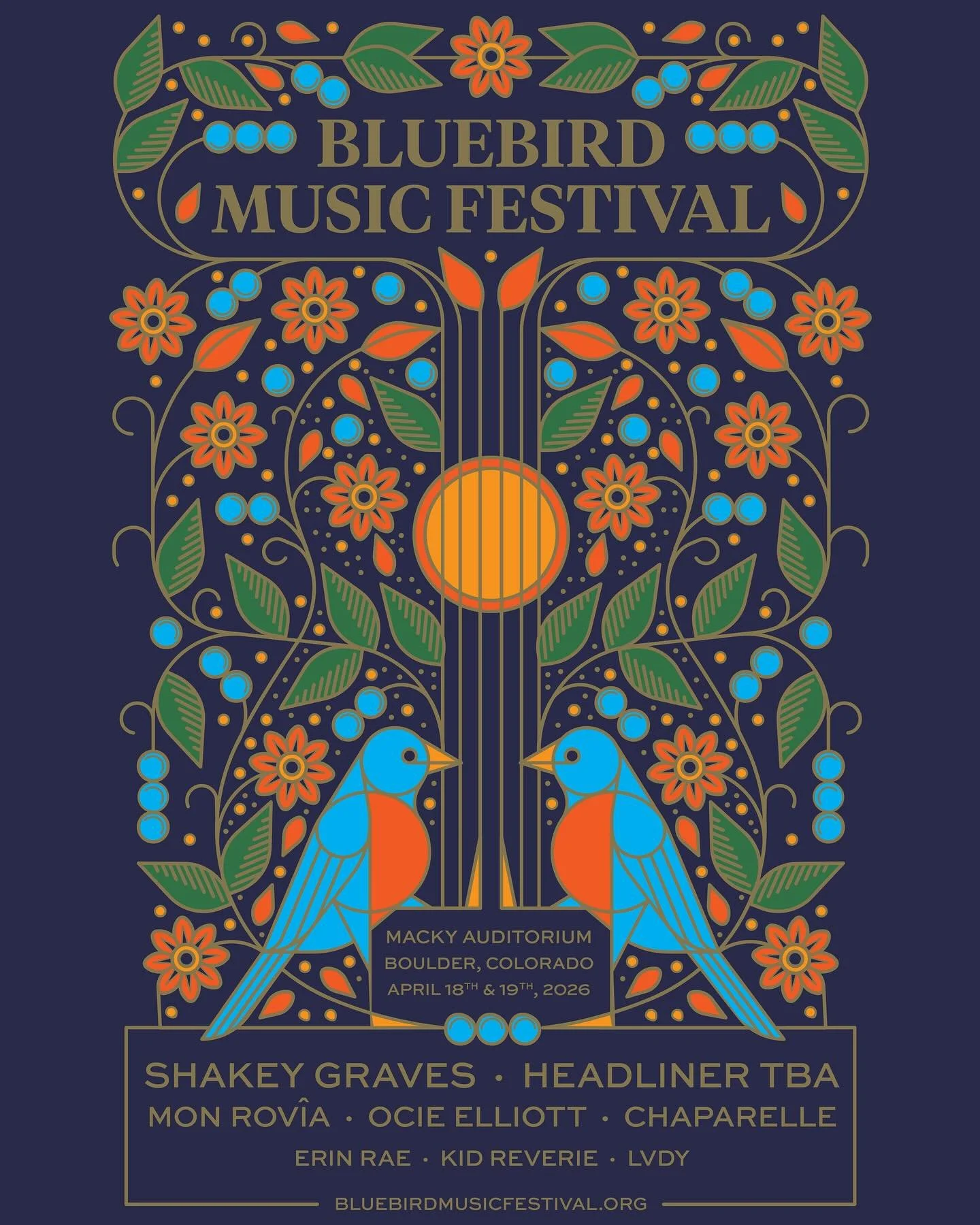 Boulder! We&rsquo;ll be playing some tunes in our backyard this spring for the @bluebirdmusicfestival! This lineup is a dream ✨

Tickets are on sale now at www.bluebirdmusicfestival.org! Pro tip: get them now because this will sell out 🙃