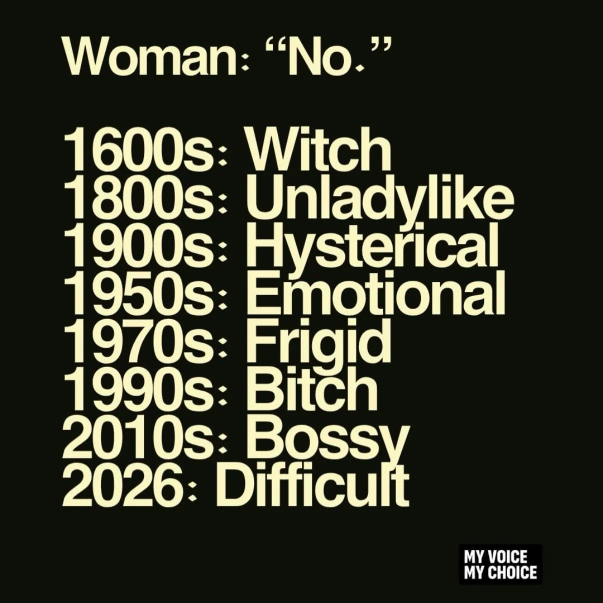 Oooooooof we wish these words didn&rsquo;t feel so relevant right now. For millennia there has been a double standard for women. And yet here we are rising up again &amp; again &amp; again &amp; again &amp; again &amp; again 🚺⬆️