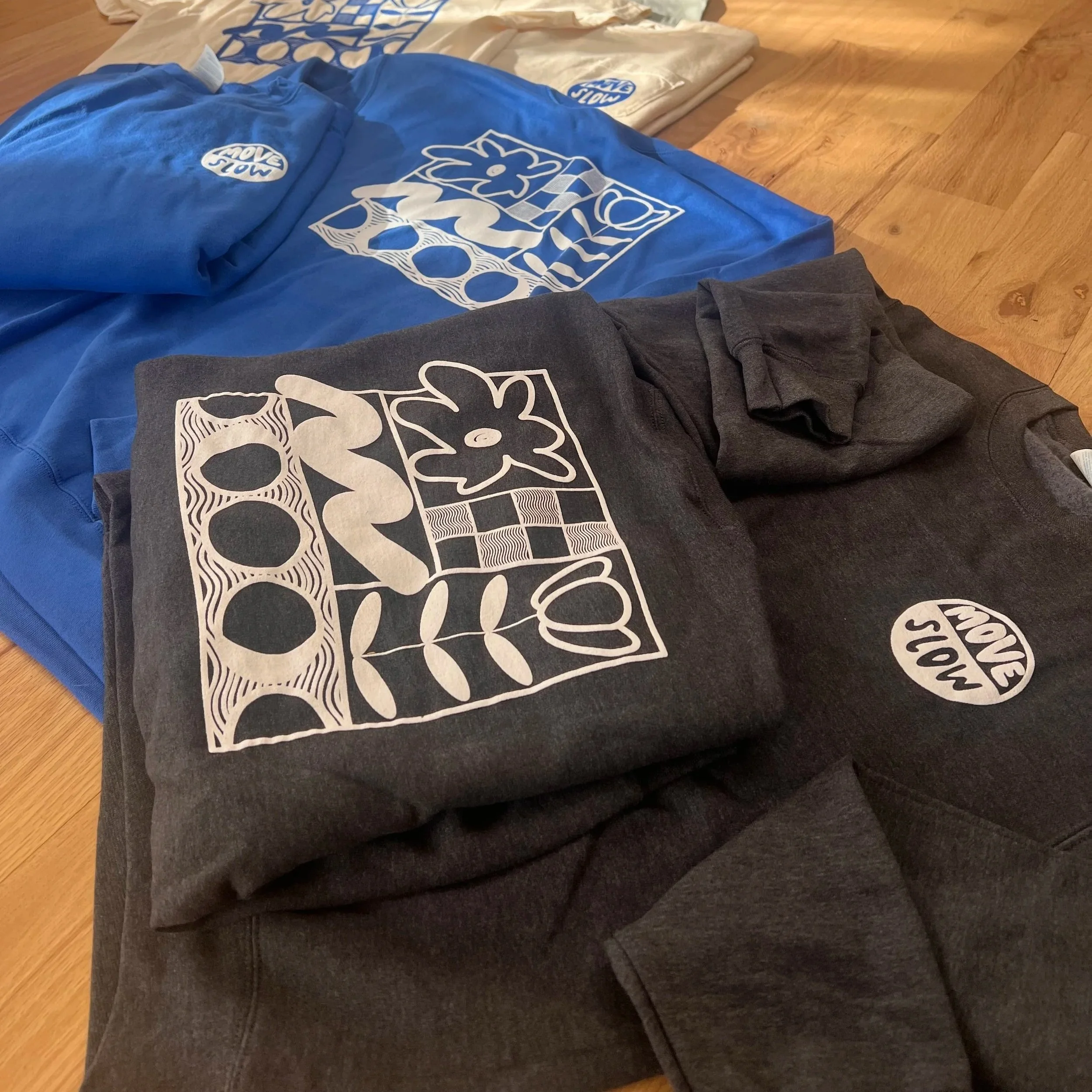 'Move Slow' Crewneck Unisex Fleece Sweatshirt