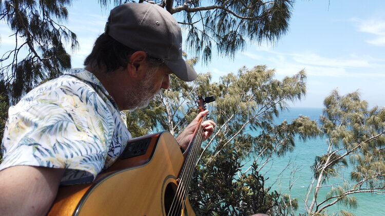  He’s a familiar and long-standing name in the Coffs Harbour music scene. He loves sound quality. His workspace is a tangled skein of electricity. And he is the sound of the White Bluff Project - the only musician/composer in the diverse team of coll