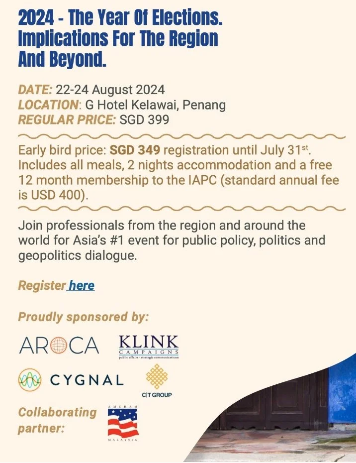 INVITATION TO THE UPCOMING IAPC PENANG MEETING (22nd-24th Aug 2024)