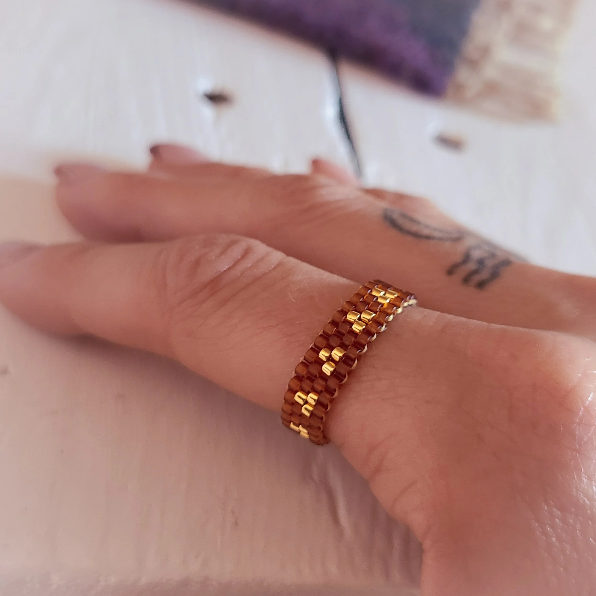 24k Triangle Rings