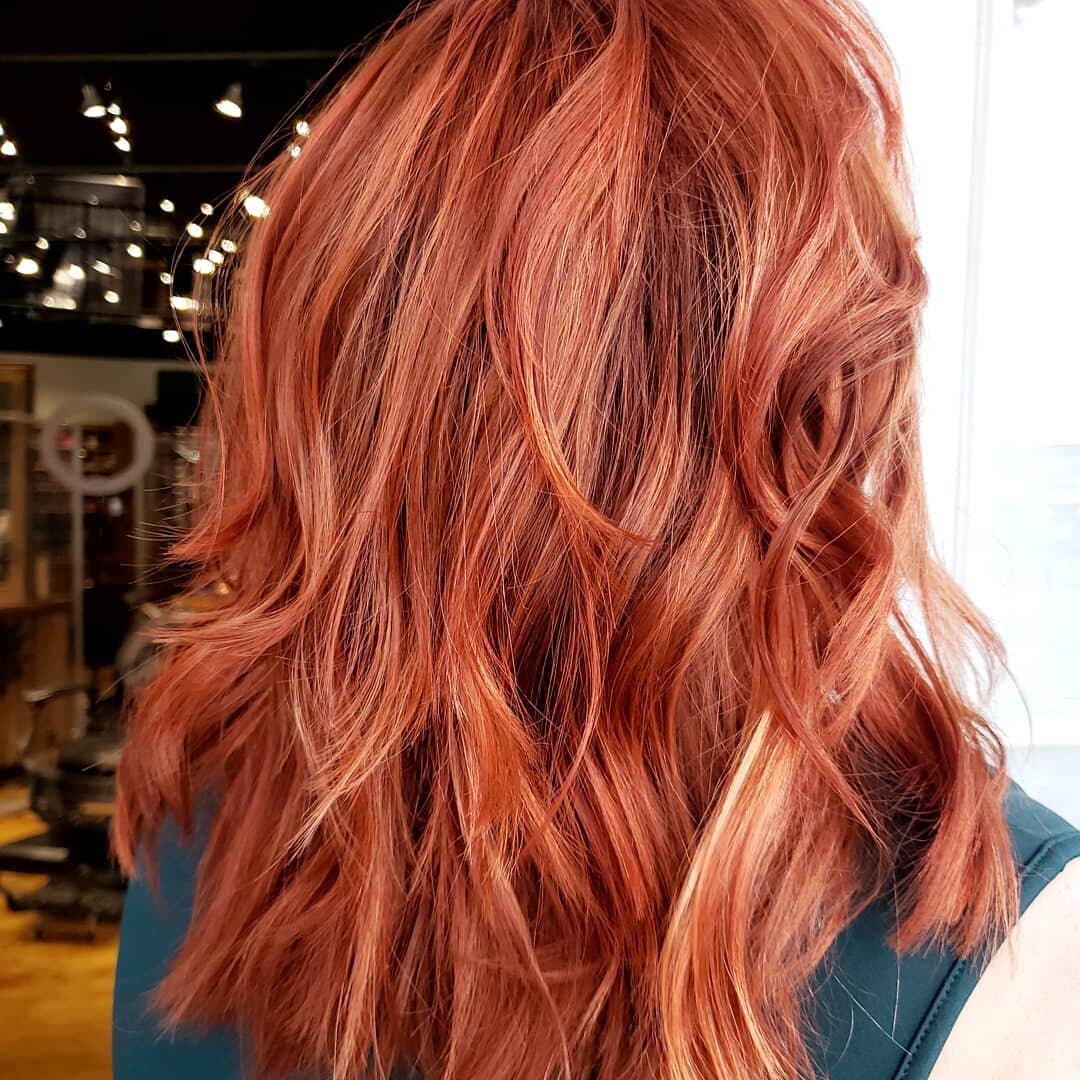Sweet and sassy red with balayage!!