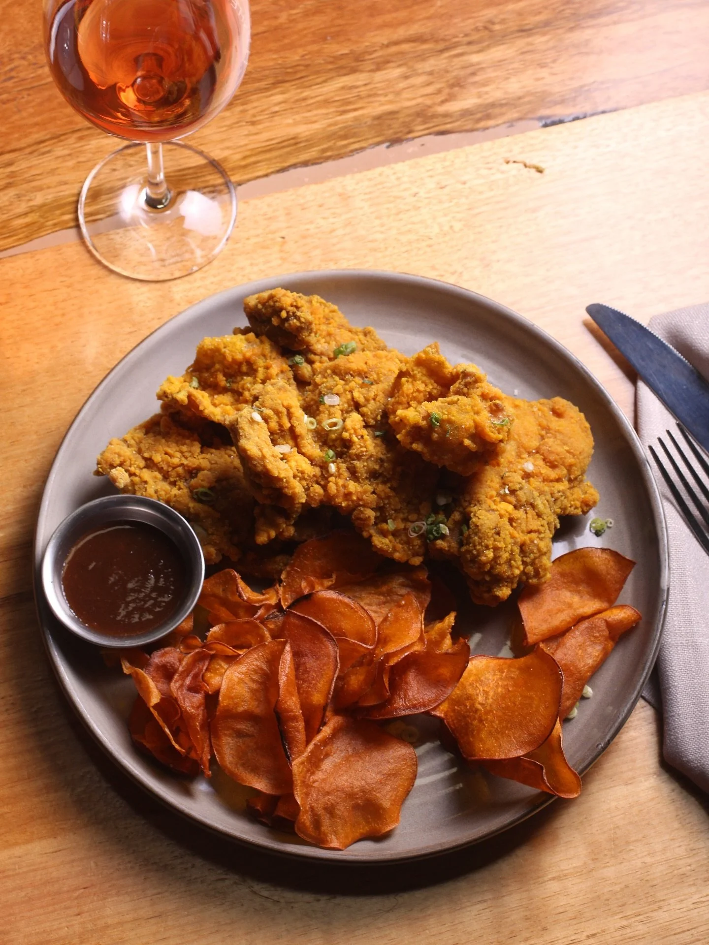 CFC: Caribbean Fried Chicken, Sticky Tamarind Glaze, Yams. Gluten Free, Nut Free, Dairy Free. And a damn good time. Back at it tomorrow from 5pm!