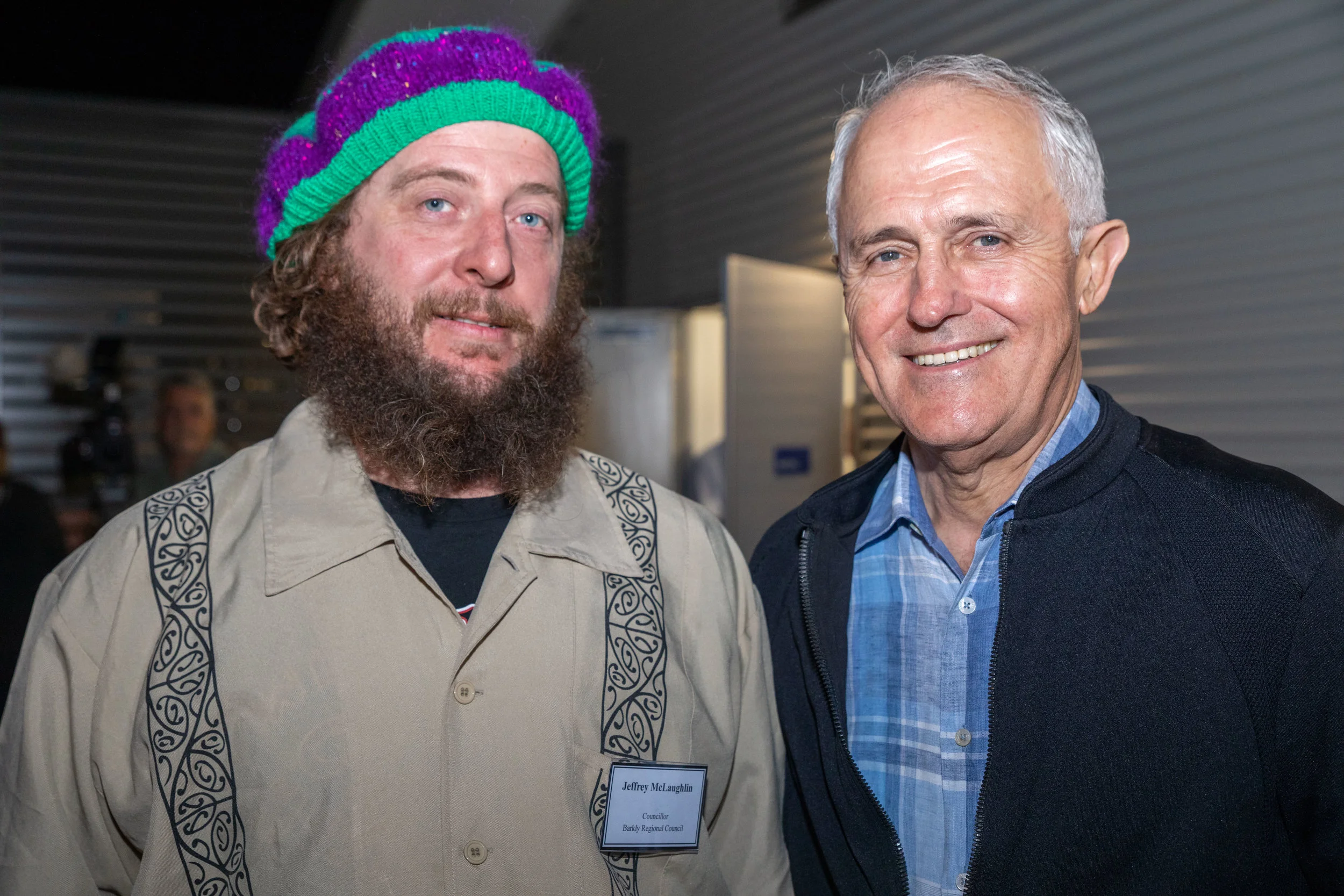 Mayor Jeffery McLaughlin with Prime Minister Malcolm Turnbull