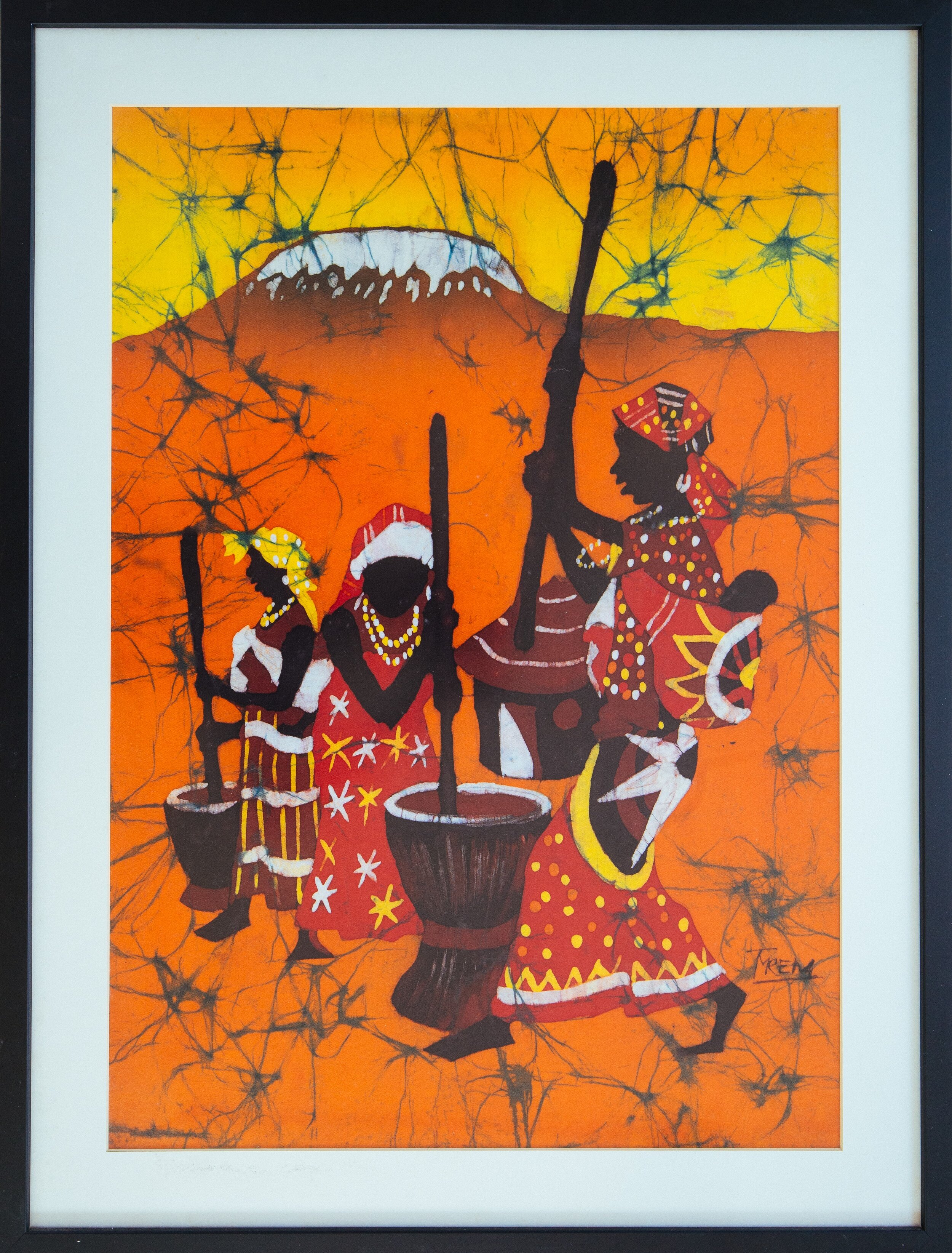 African batik fabric art 2