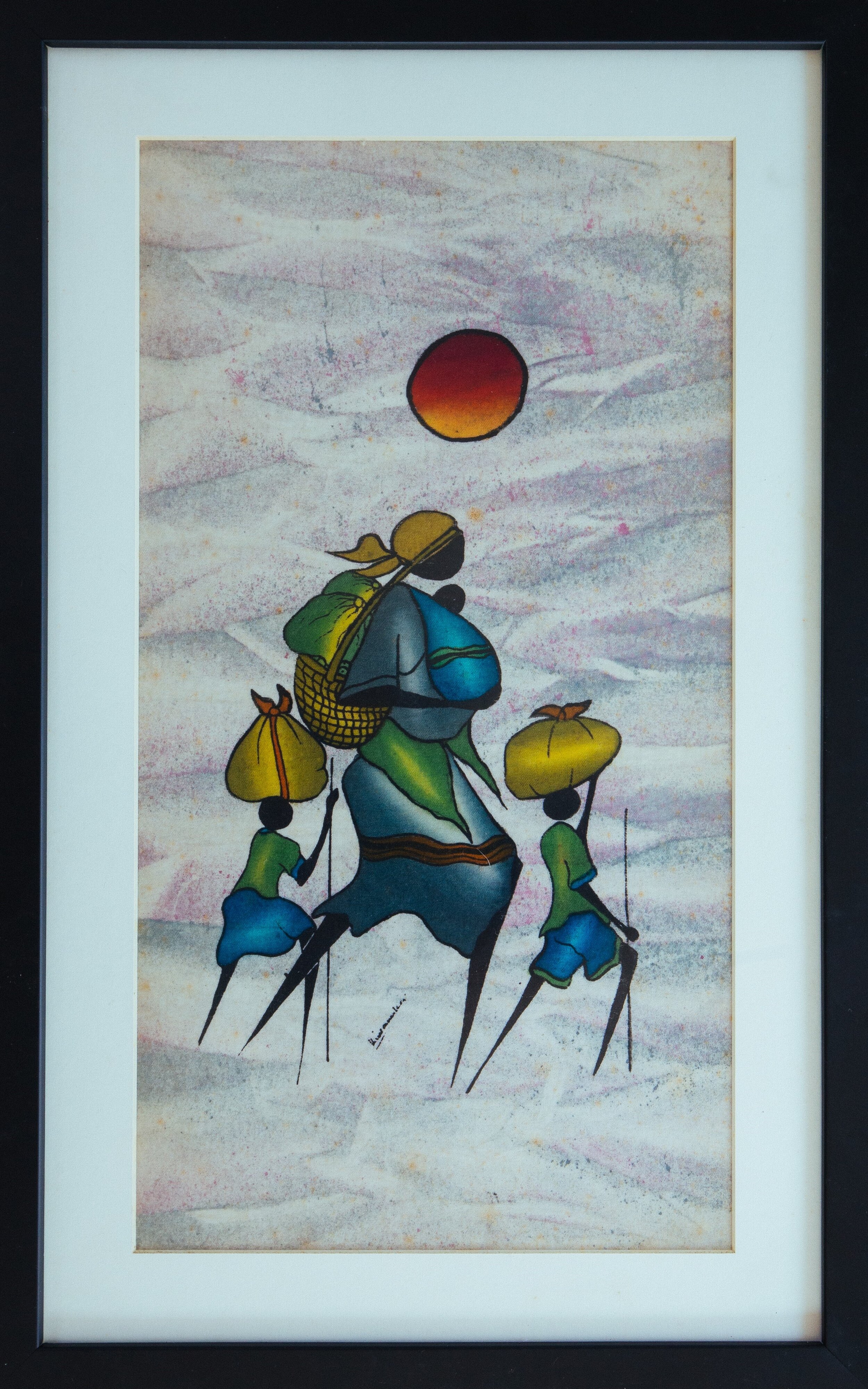 African batik fabric art 1