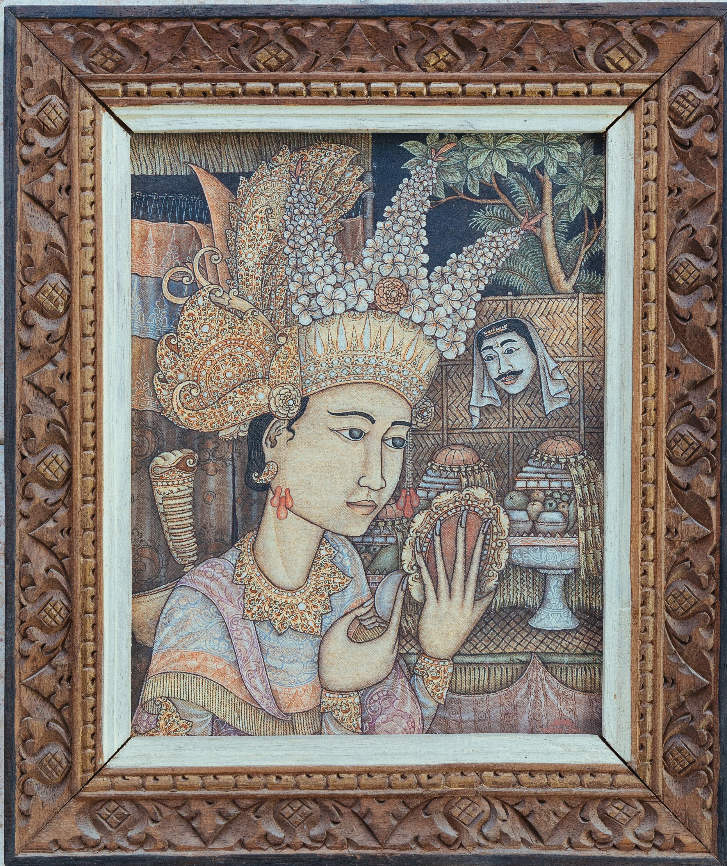 Fabric Art with Wooden Craft Frame