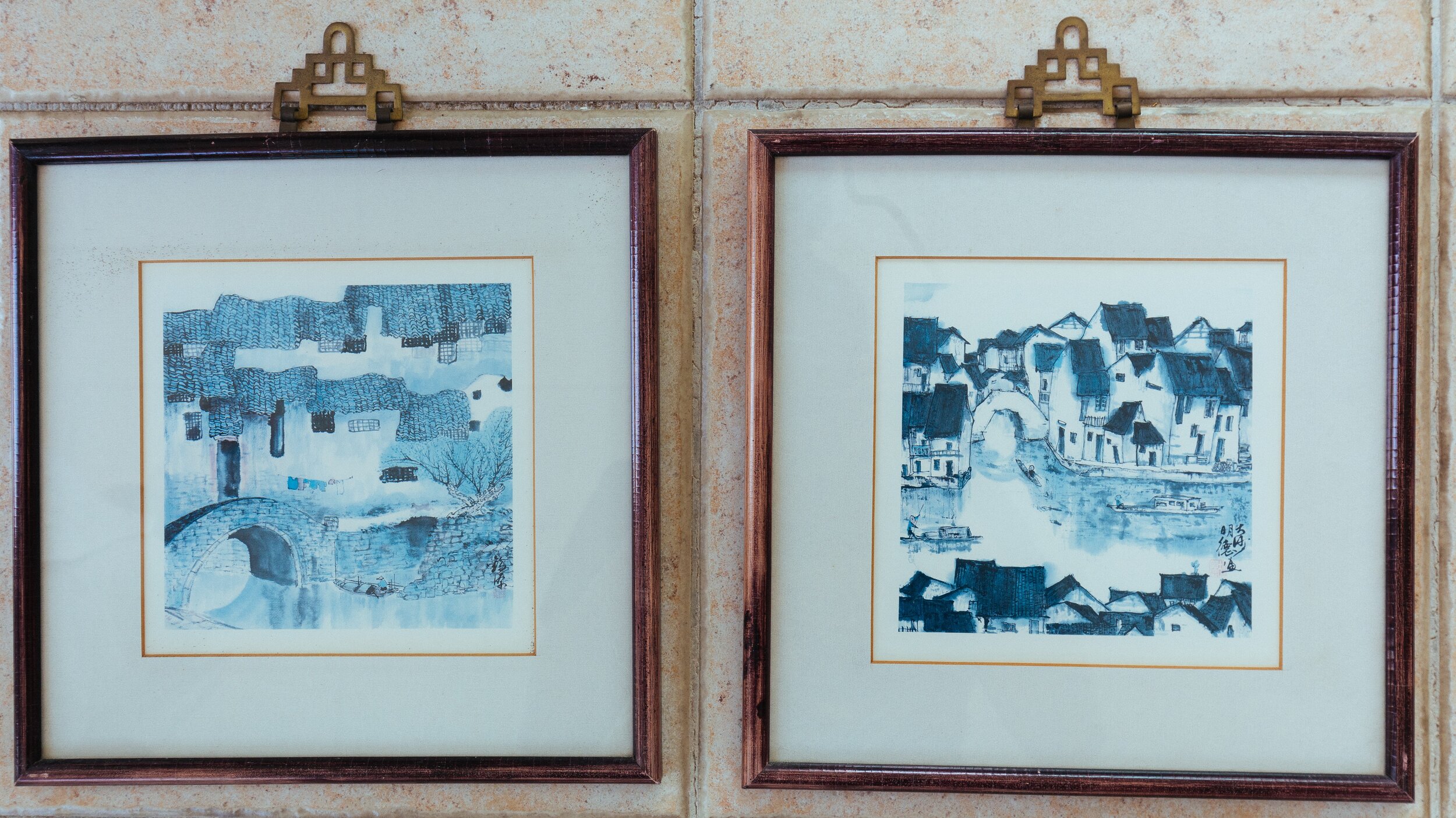 Chinese Blue and White Tile Paintings