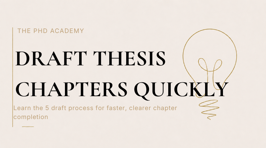 How to draft thesis chapters quickly