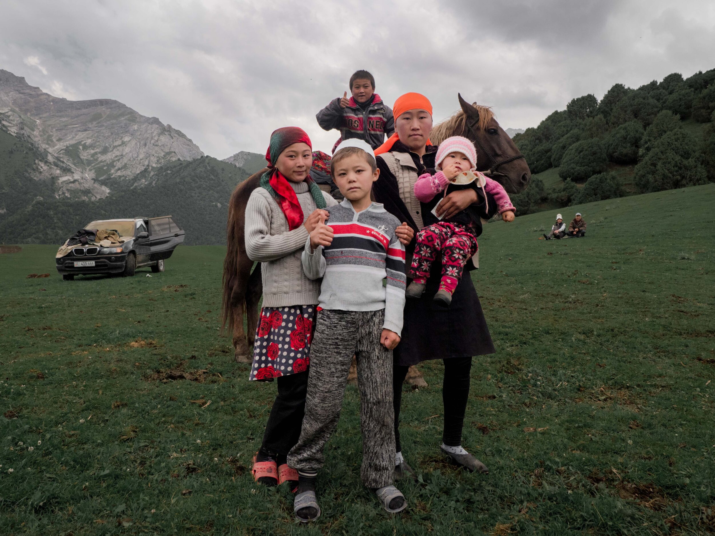 A family from Kyrgyz Ata