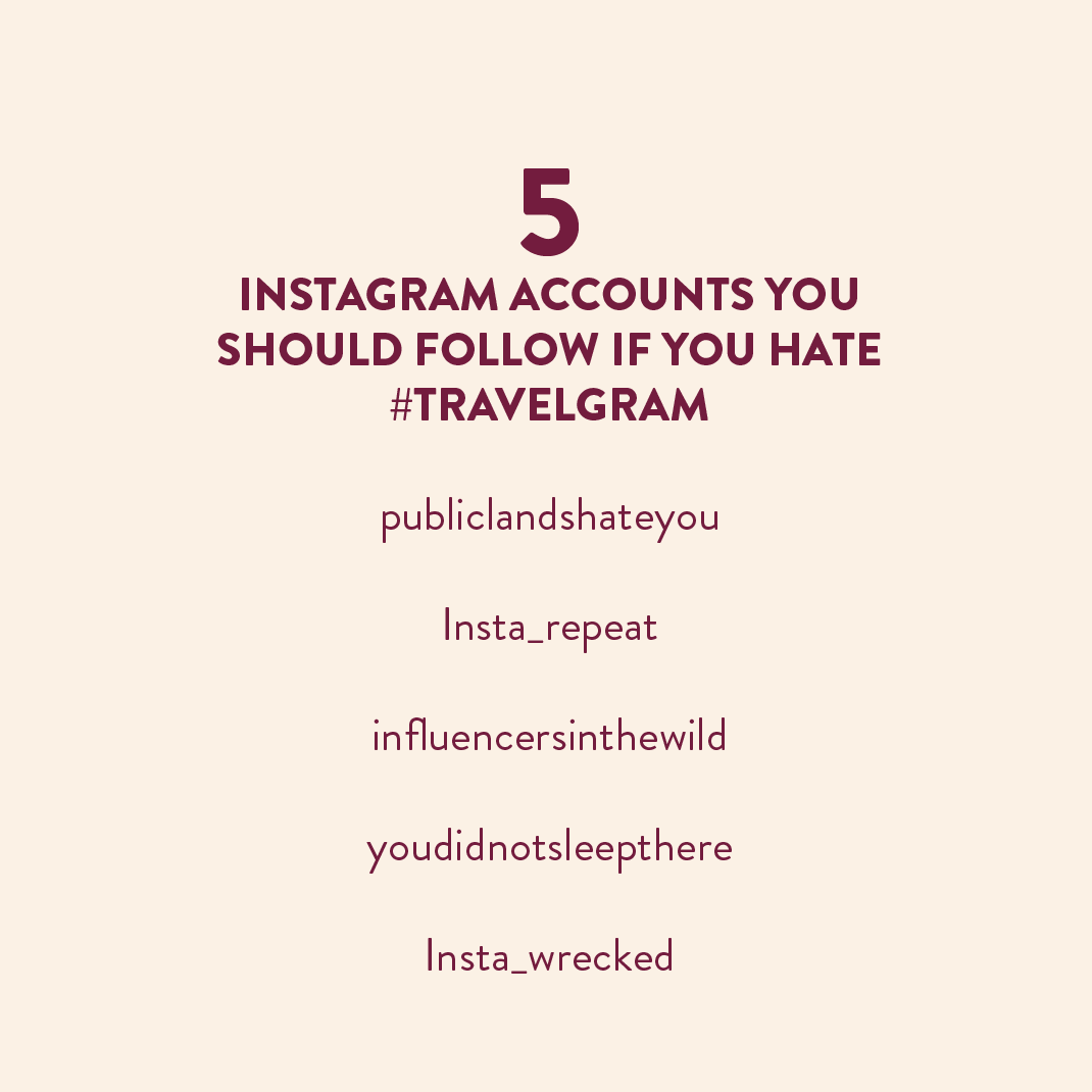 Several Instagram accounts exist to call out the behaviour of other Instagrammers