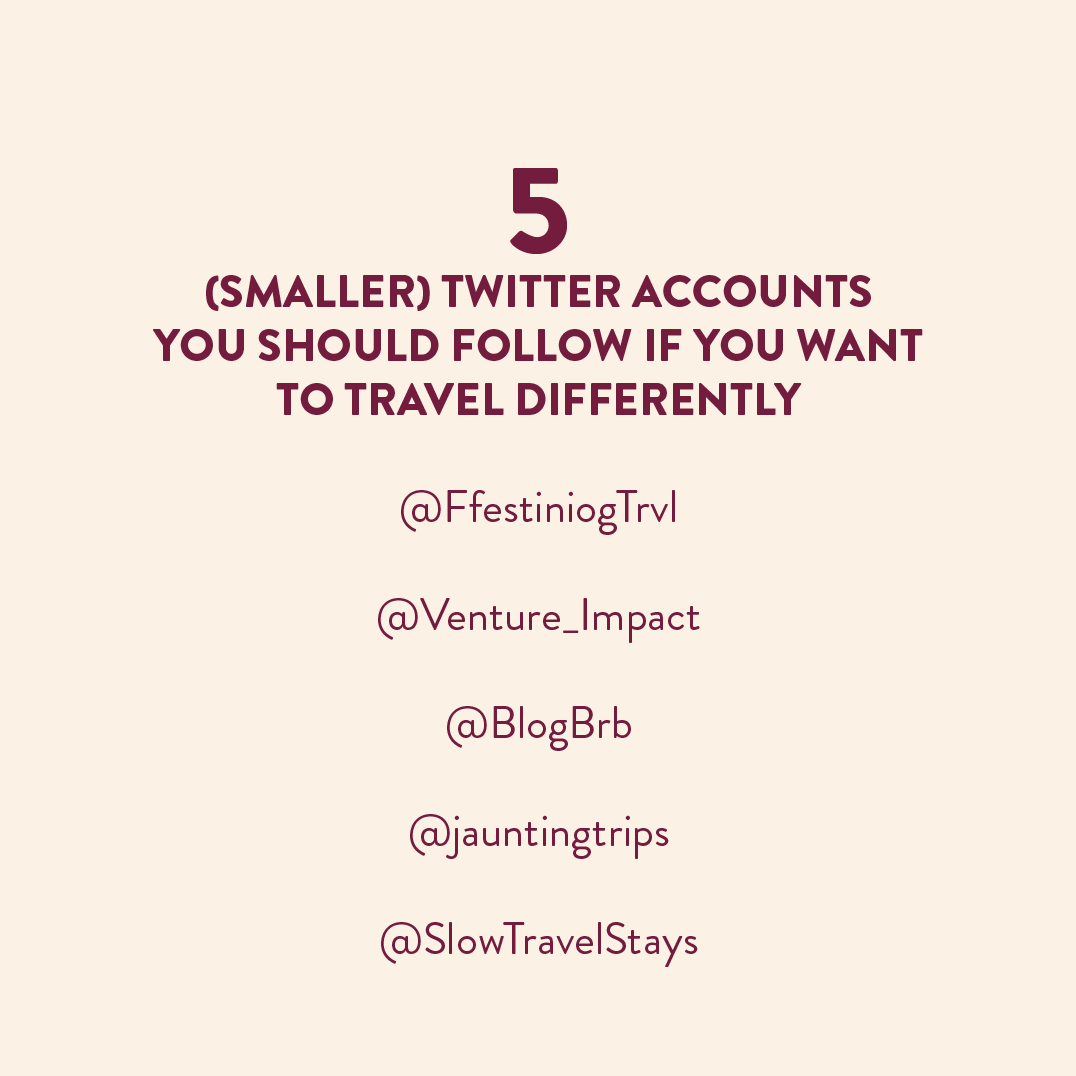 5 smaller Twitter accounts you should follow if you’re interested in travelling differently