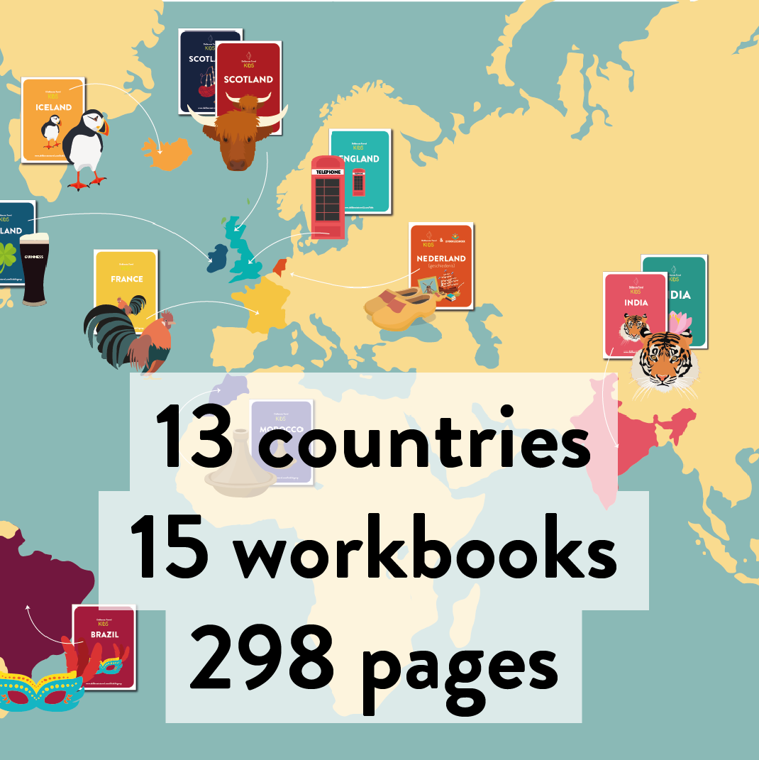 Check out this map of where Deliberate Travel Kids workbooks visit!