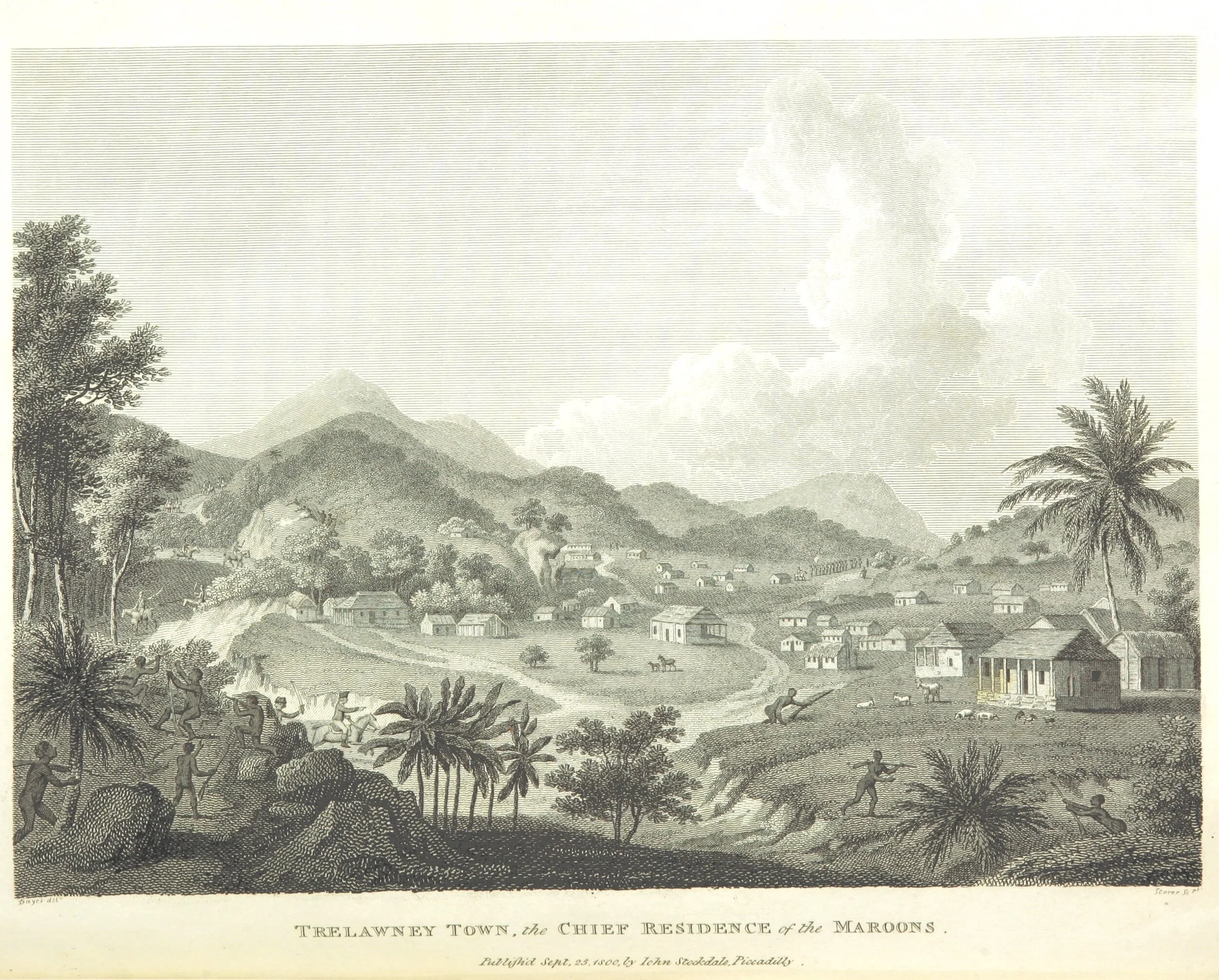 This is a drawing of Trealawney where there was a big Maroon settlement, a bit like Accompong