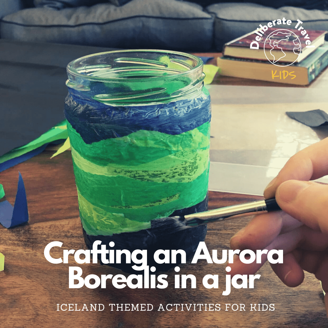 Making an Aurora Borealis&nbsp;in a jar | Iceland themed activities for kids