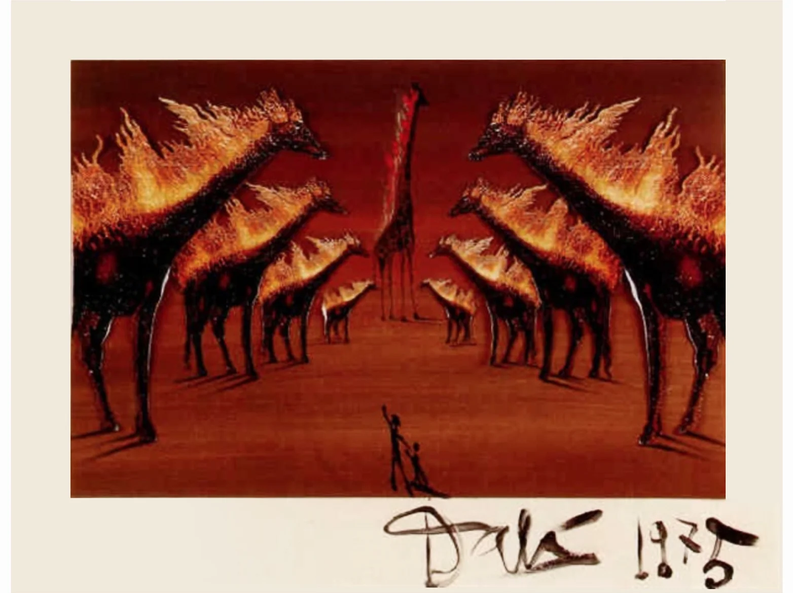 La Girafe 1975 | acuarela y pastel | 57 x 75 cm.