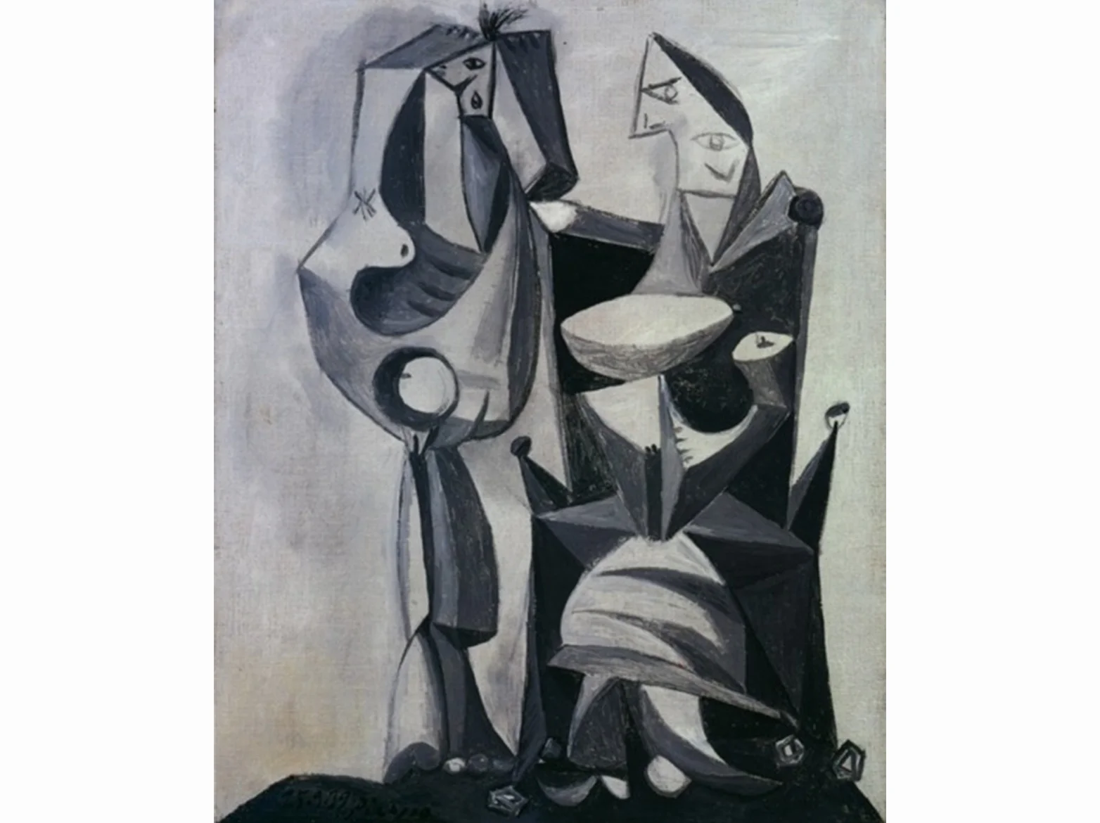 Nu debout et femme assise 1939 | óleo sobre lienzo | 41 x 33 cm.