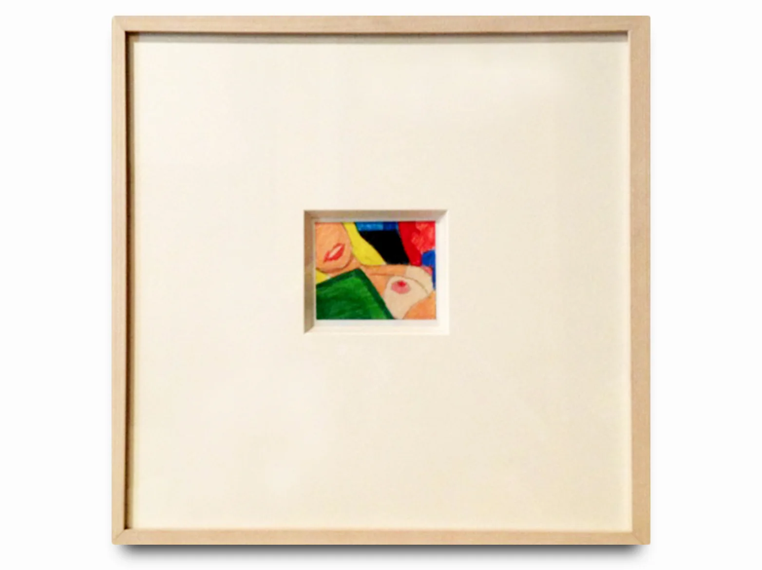 Study for Nude Painting Print 1979 | mixed media on paper | 6,4 x 7,6 cm.